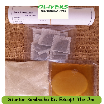 Beginners Kombucha Brew Kit Starter Pack, Everything But The Jar, Free Postage !